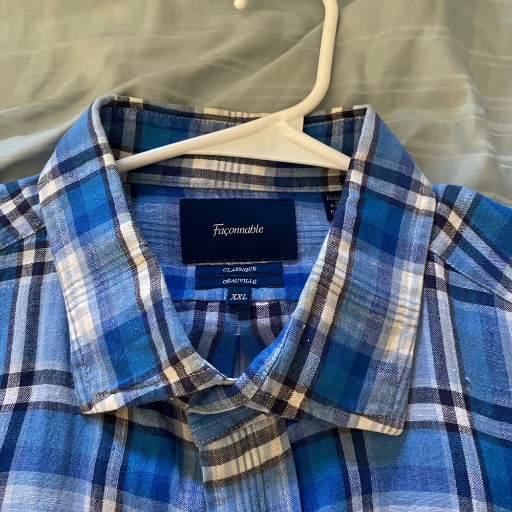 Faconnable men’s linen blend shirt